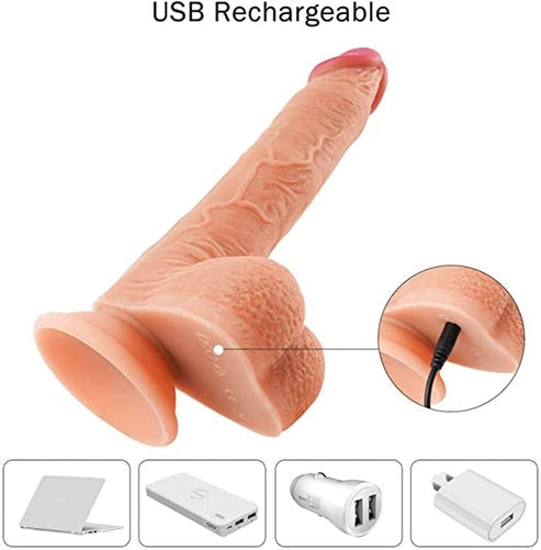 10 Inch 7 Speed Thrusting Dildo Vibrator Sex Toy for Women